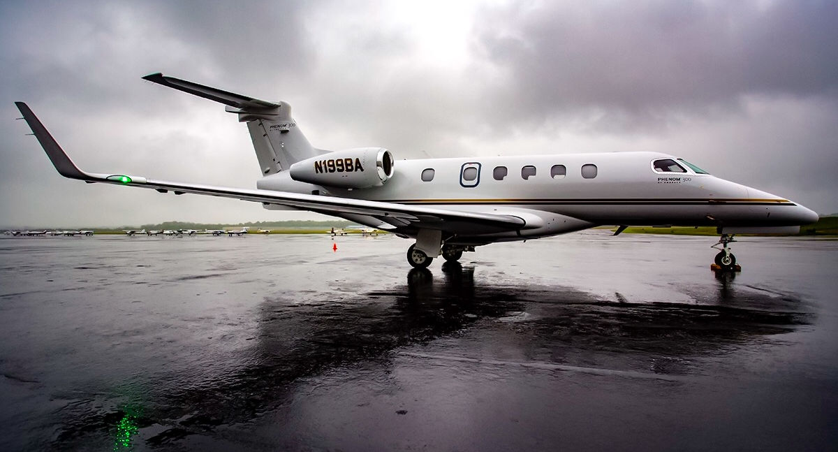 N199BA Phenom jet on the ramp at KHEF